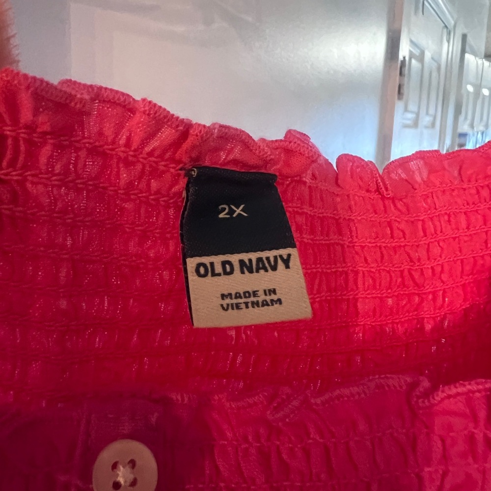 Old Navy Hot Pink SunDress Women’s Plus Size 2X - Picture 6 of 7